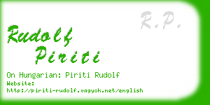 rudolf piriti business card
